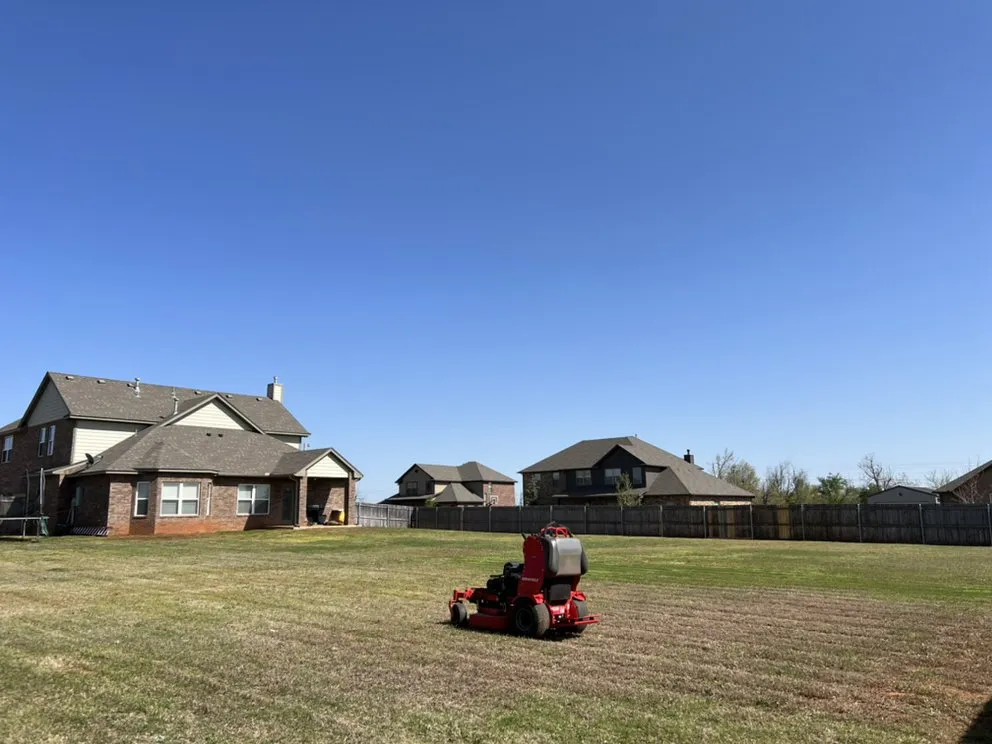 Professional landscape design for homes in Yukon, OK by Yard Dawgz