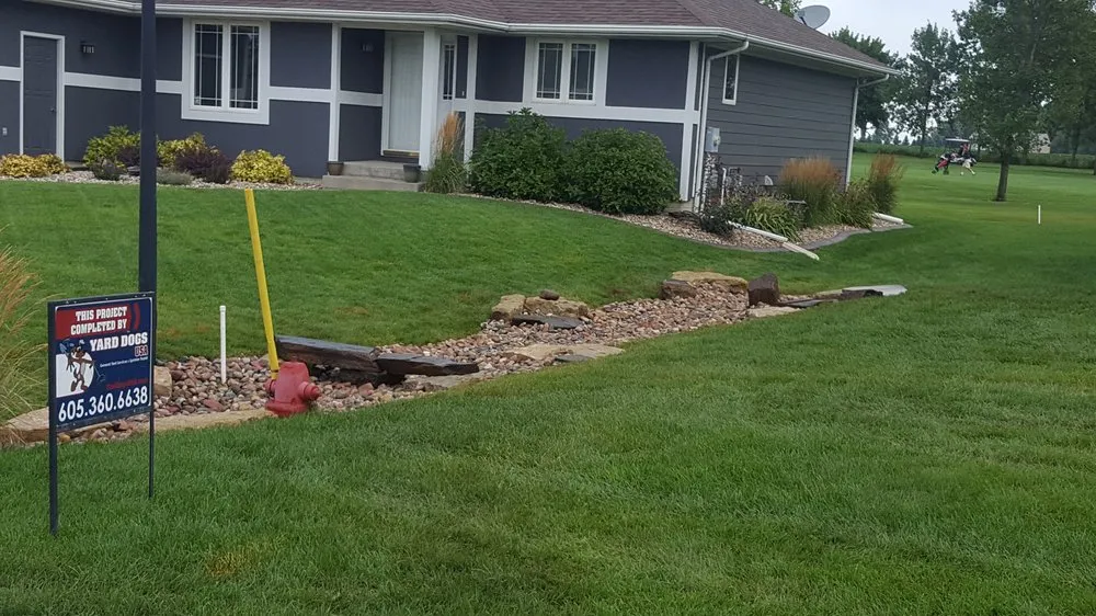 Custom garden landscaping in Dell Rapids, SD by Yard Dogs USA