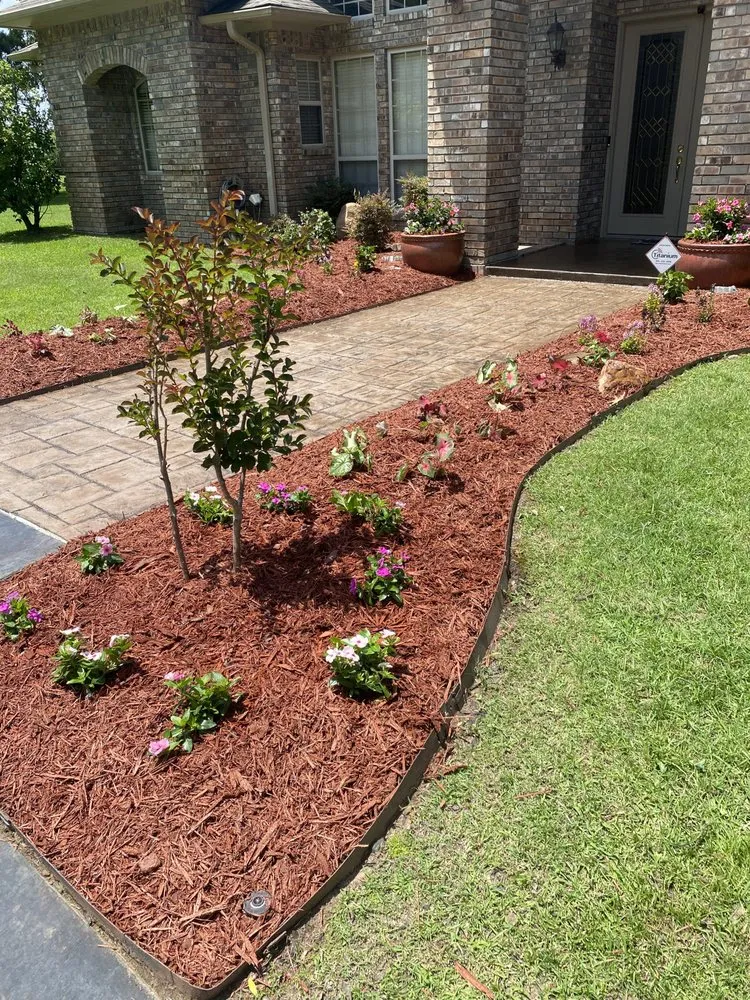 Custom landscape installation in Texarkana, AR by Yard Pro