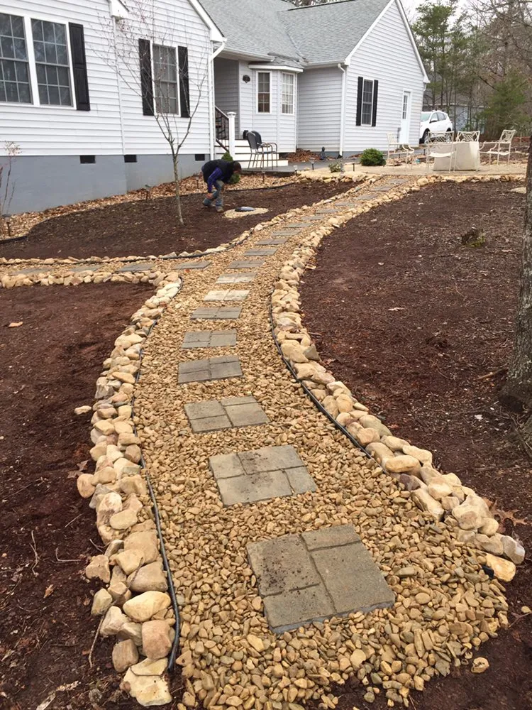 Affordable landscape installation in Palmyra, VA by Yard Solutions