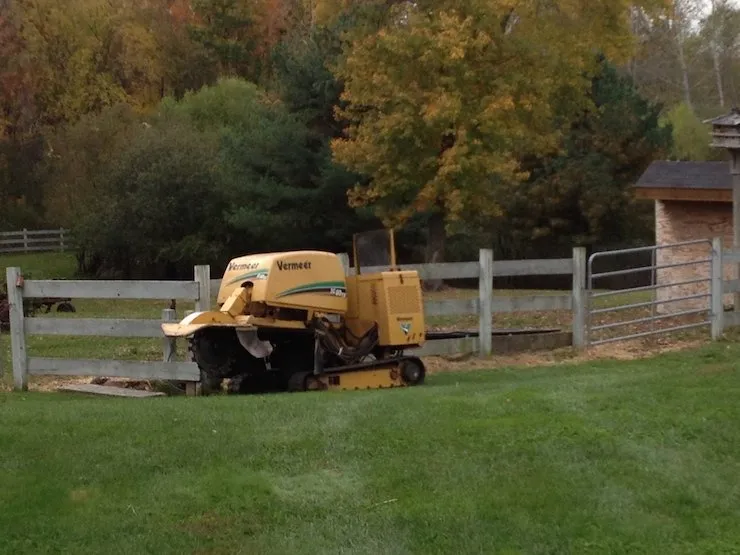 Custom landscape installation in Johnston, RI by Yard Stick Inc.