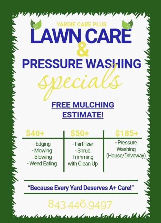 Custom yard cleanup service experts serving Myrtle Beach, SC - Yardie Care Plus