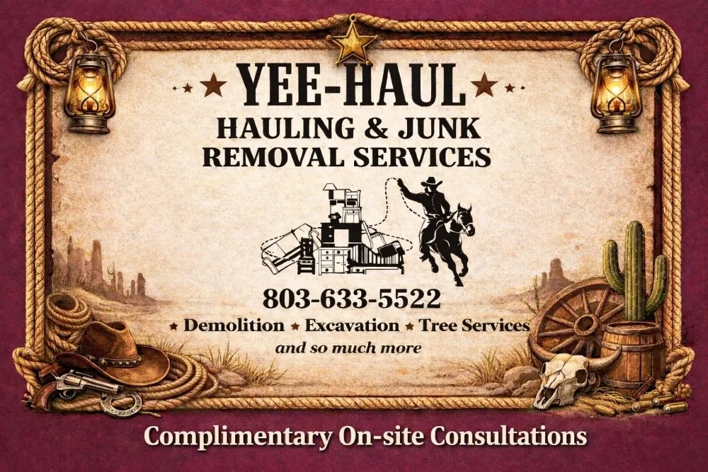 Reliable yard cleanup service with custom design across Swansea, SC - Yee-Haul Hauling And Junk Removal Services