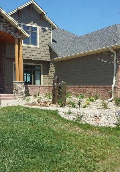 Custom garden landscaping for homes in Sioux Falls, SD by Yellow Jacket Irrigation & Landscaping