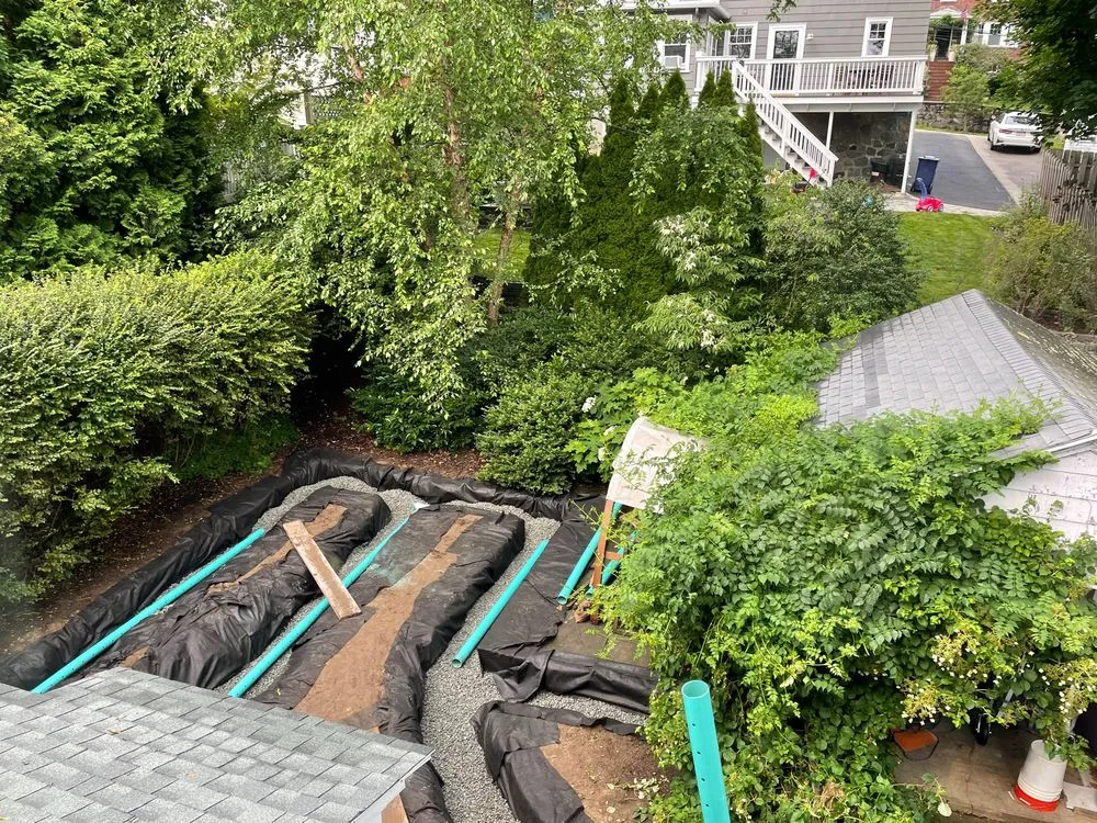 Affordable landscape installation in Medfield, MA by Yerardi Landscaping & Design