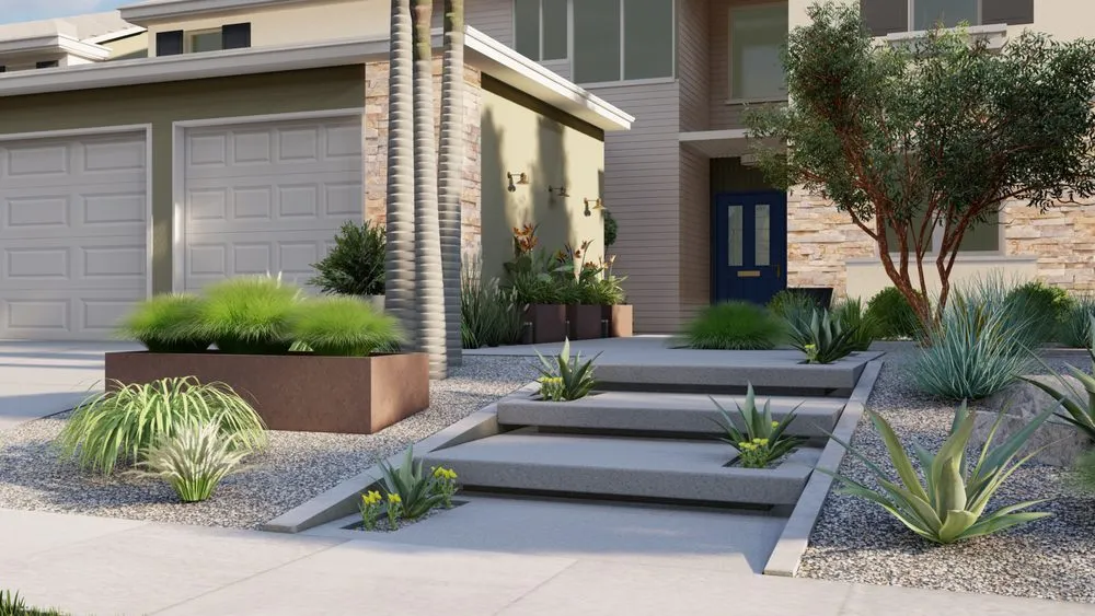 Custom garden landscaping in San Diego, CA by YKB Design and Construction
