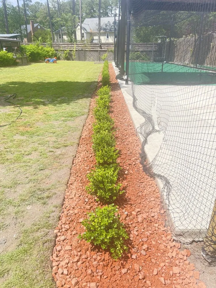 Reliable landscape installation with custom design in Greenville, NC by Yorch laun care landscaping