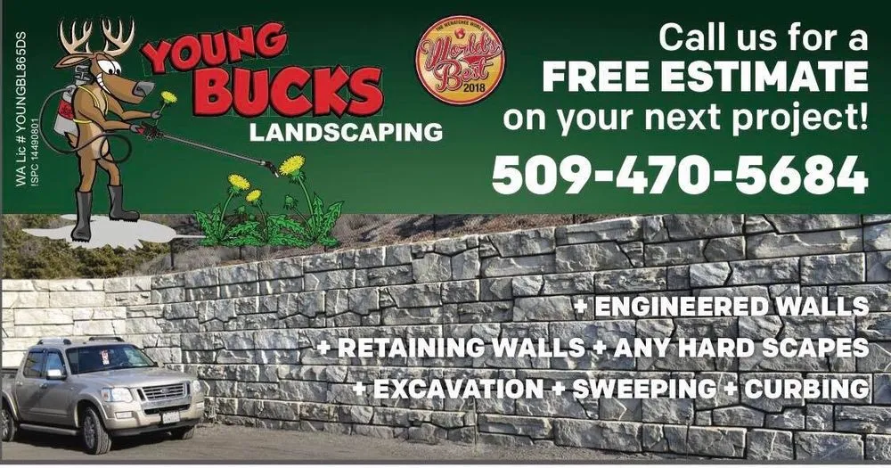 Top-rated yard maintenance in Wenatchee, WA - Young Bucks Landscaping & Tree Service