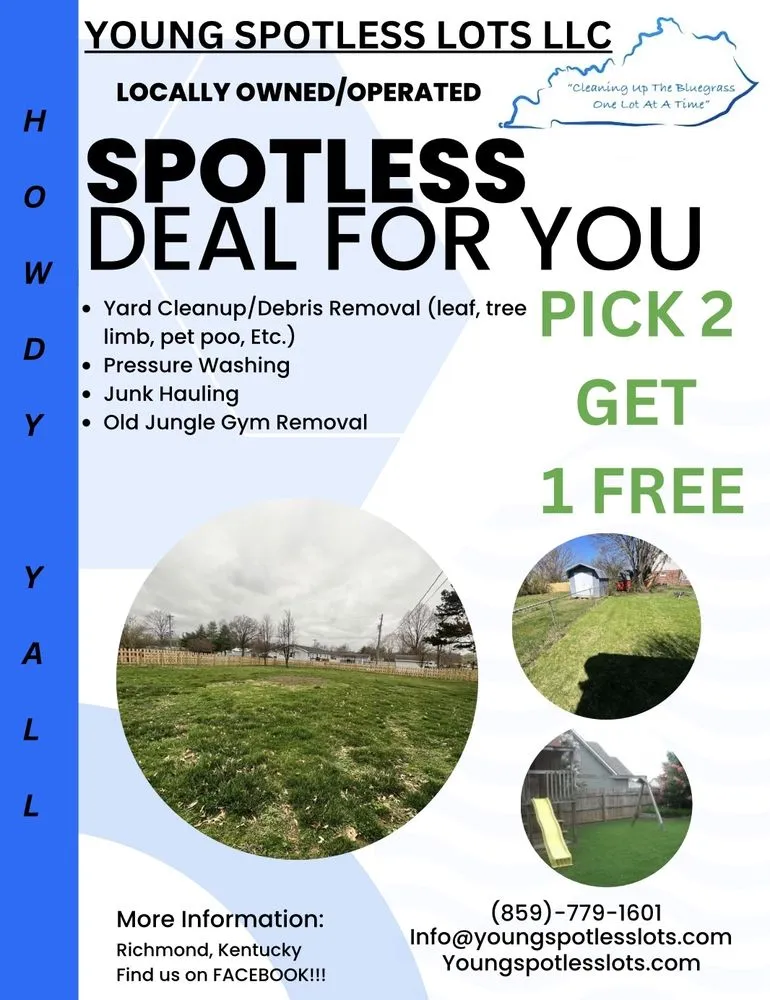 Local yard cleanup service in Richmond, KY by Young Spotless Lots