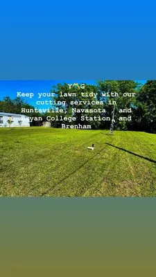 Youngins Mowing Grass Logo