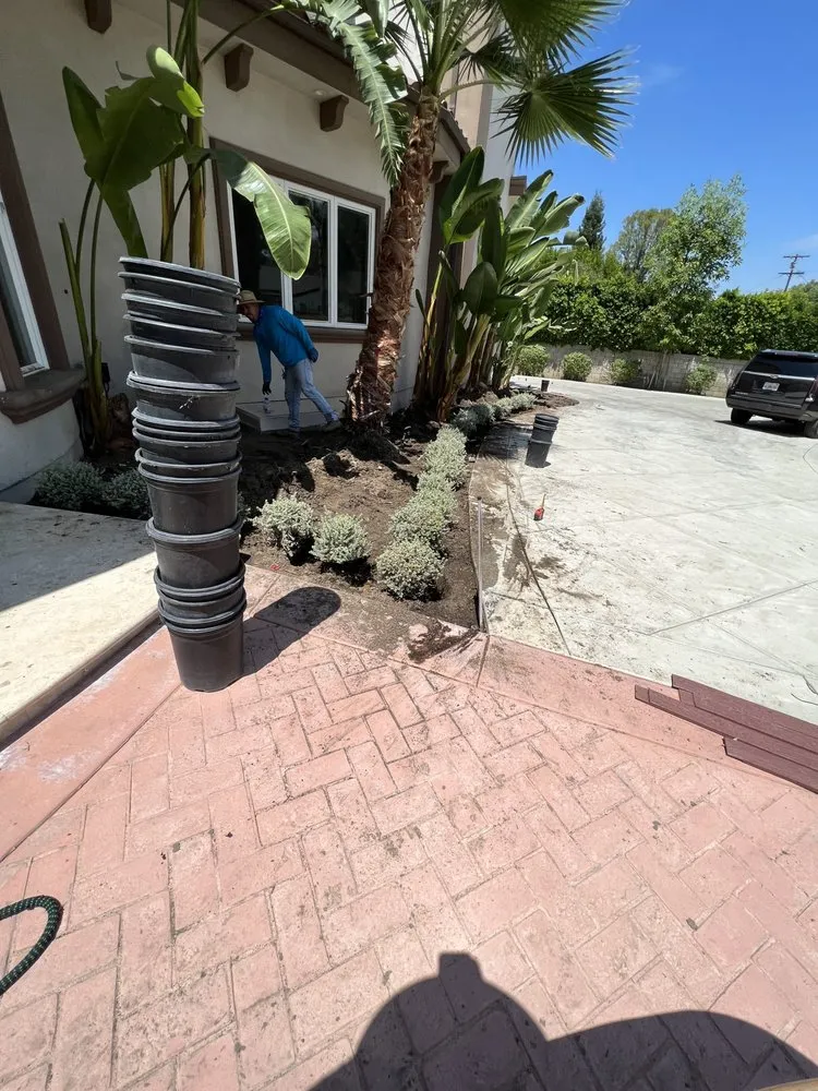 Custom outdoor landscaping for year-round maintenance in North Hills, CA by Your Land View Landscape