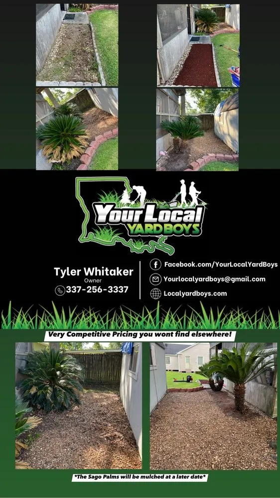 Top-rated landscaping services in New Iberia, LA by Your Local Yard Boys