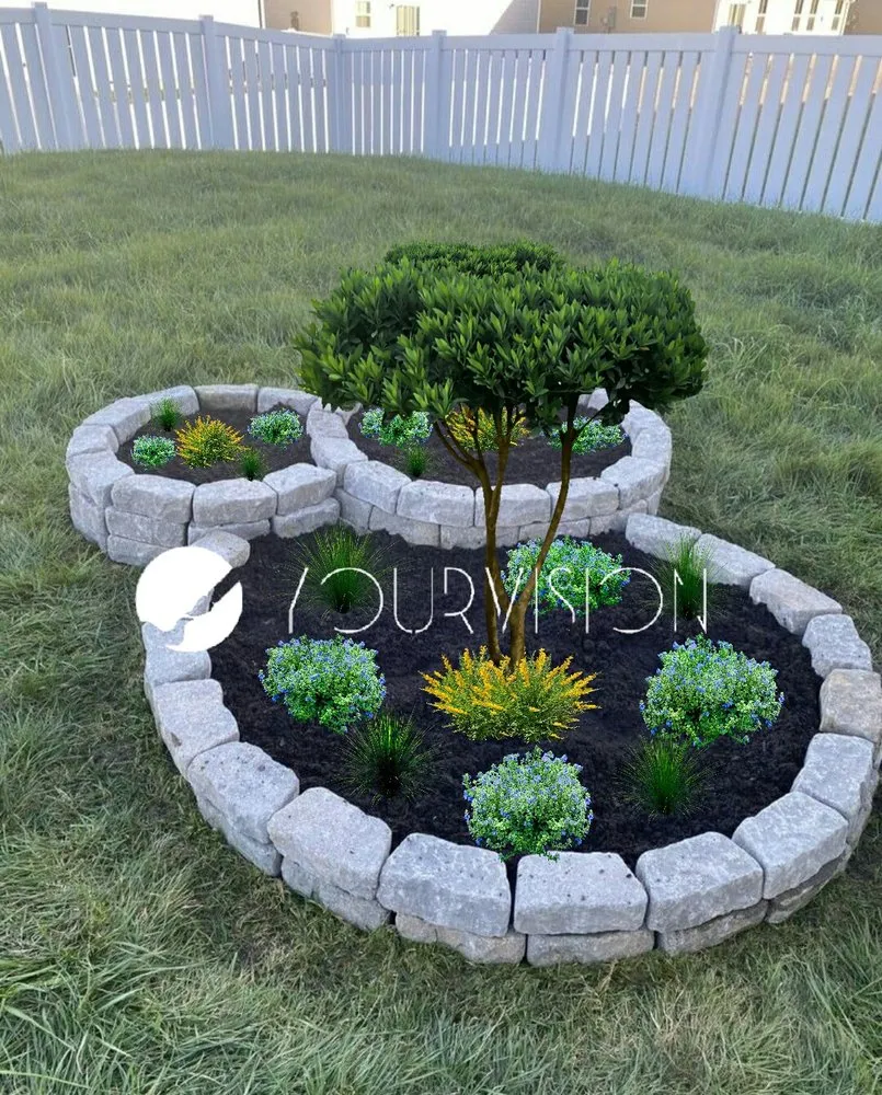Professional garden landscaping for homes in St. Cloud, FL by YourVision 3D Landscape Design