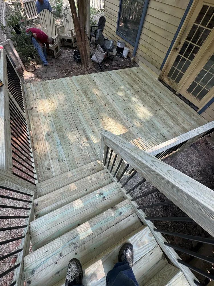 Custom outdoor landscaping with custom design in Lawrenceville, GA by Yustin R General Contractor