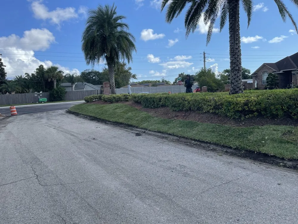 Professional yard cleanup service with custom design in Jacksonville, FL by YY Sod&mulchs