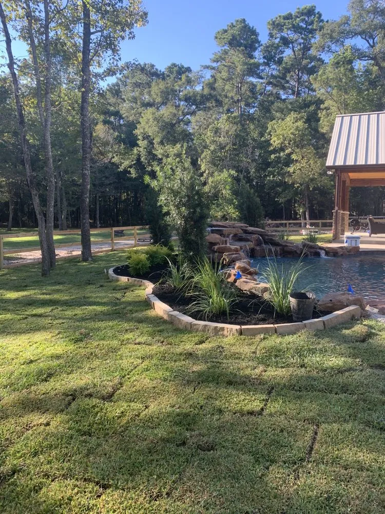 Professional landscape design for homes in Woodville, TX by Zac Attack lawn service