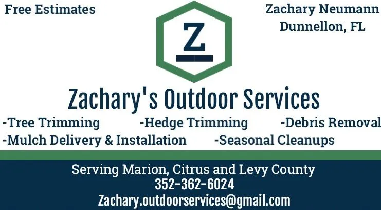 Custom yard cleanup service in Dunnellon, FL - Zachary's Outdoor Services