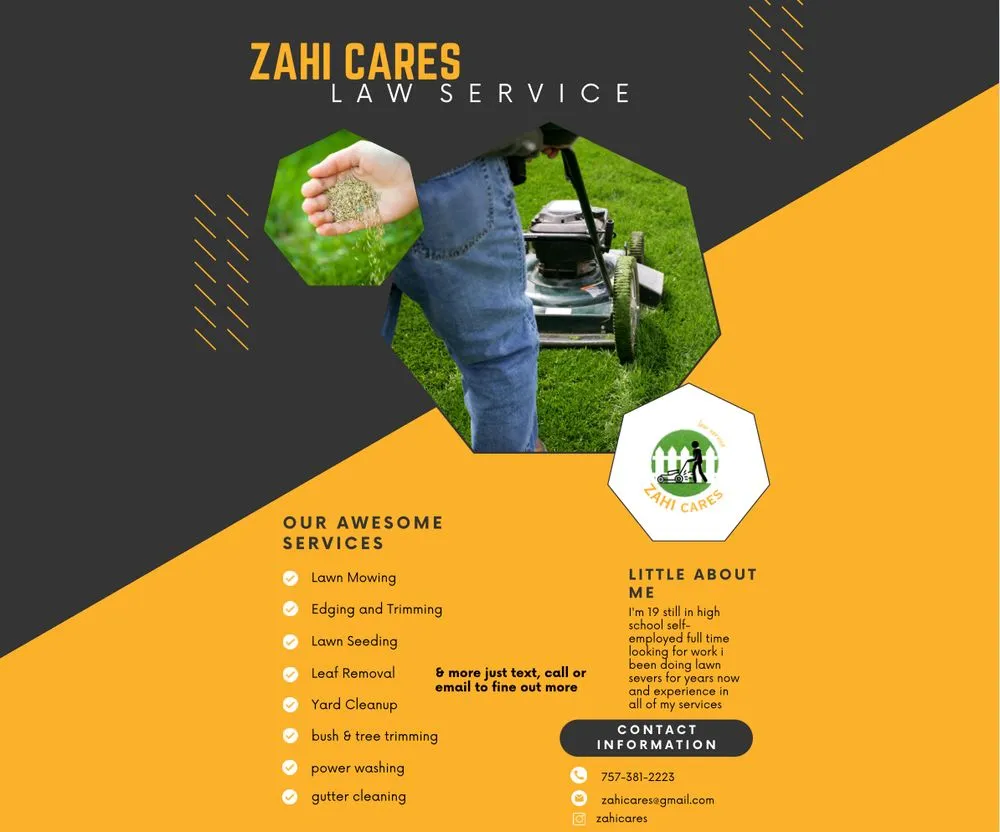 Local lawn mowing service experts serving Hampton, VA - Zahi Cares Lawn Service