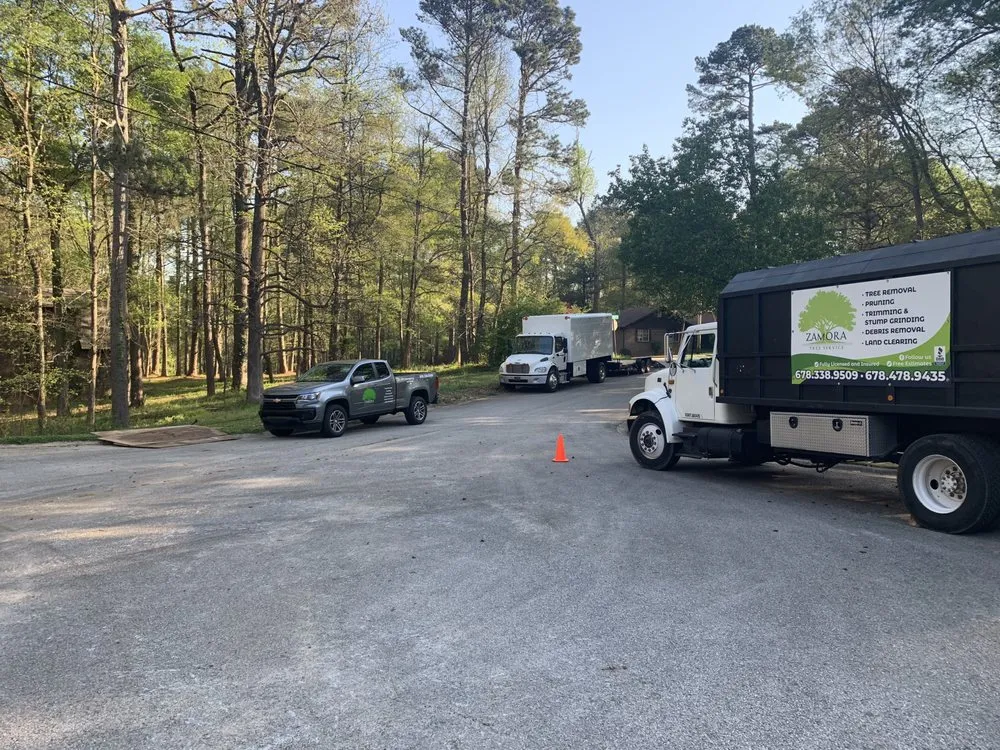 Custom lawn mowing service for residential properties in Lawrenceville, GA by Zamora Tree Service