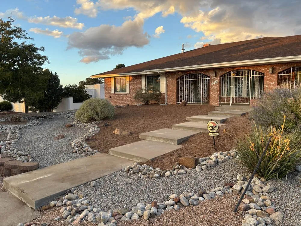 Professional garden landscaping with custom design in Los Lunas, NM by Zapata Outdoor Services