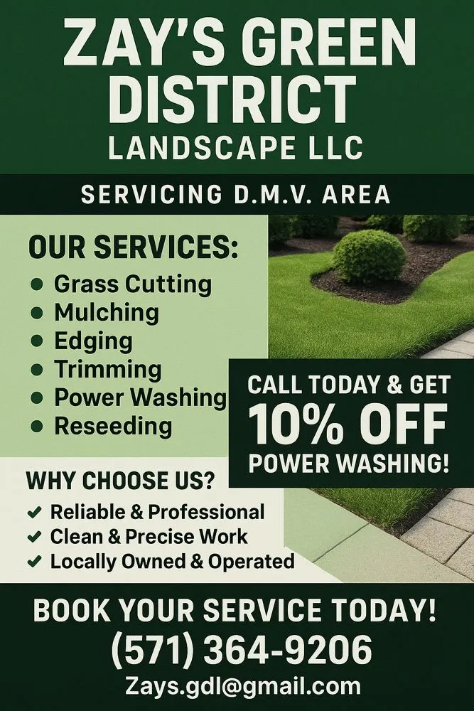 Reliable lawn mowing service with custom design across Manassas, VA - Zay’s Green District Landscaping