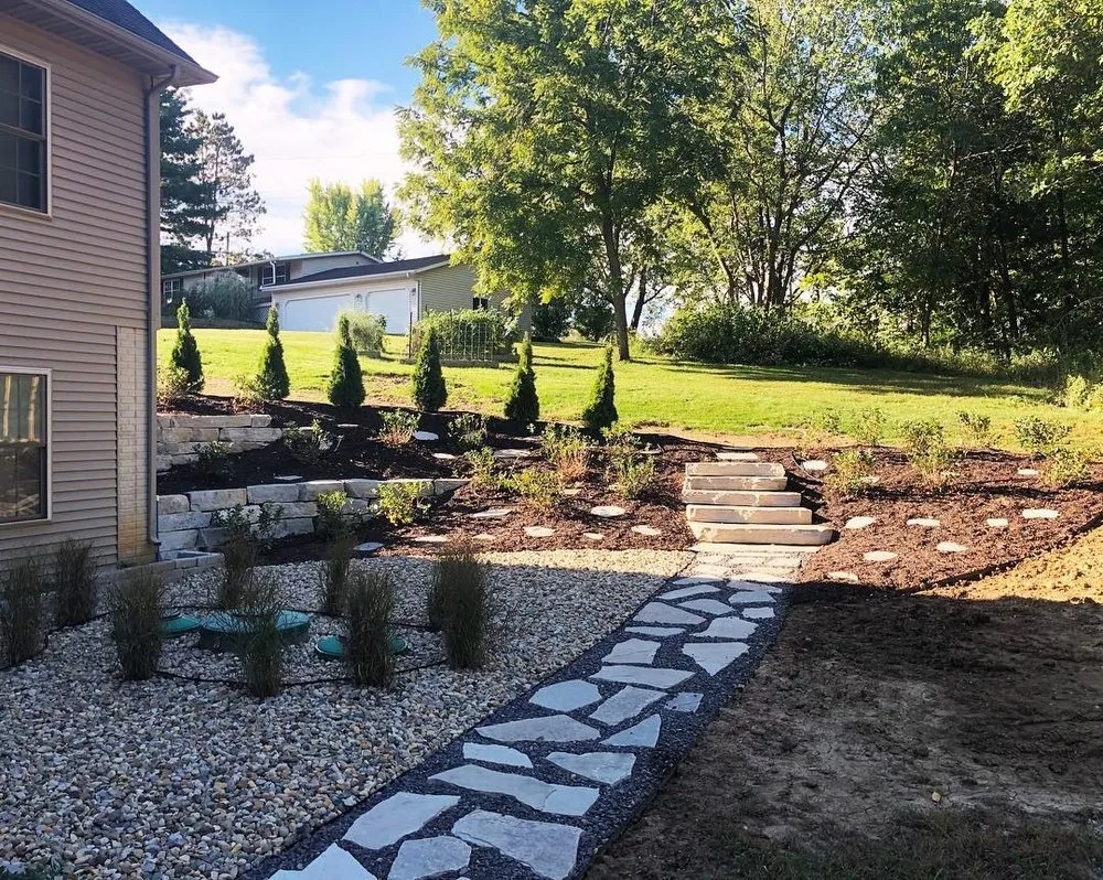 Professional garden landscaping for beautiful yards in Deer Creek, IL by Zehr Property Maintenance