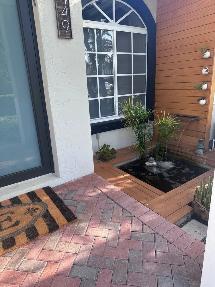 Custom garden landscaping with custom design in Kendall, FL by Zen Water Gardens