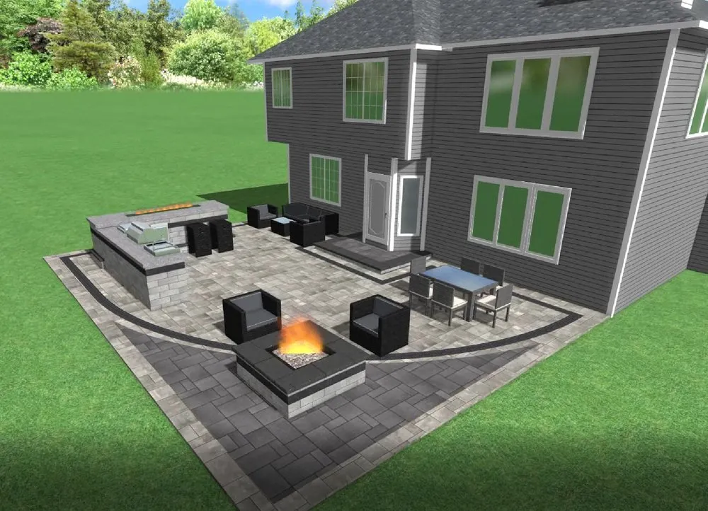 Custom outdoor landscaping for outdoor upgrades in Elgin, IL by ZGreen Landscape