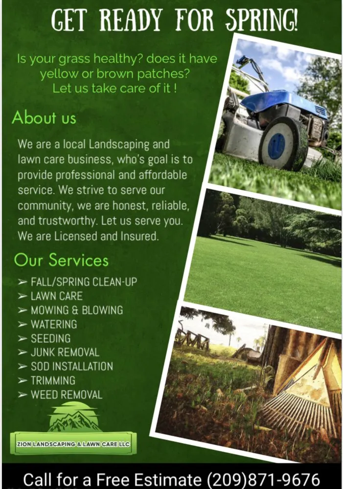 Local lawn mowing service near you across Acampo, CA - Zion Landscaping & Lawn Care