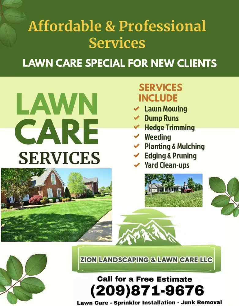 Professional lawn care service with custom design across Acampo, CA - Zion Landscaping & Lawn Care