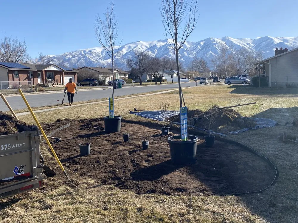 Professional landscape installation with custom design in Salt Lake City, UT by Zoom Tree Experts & Landscaping