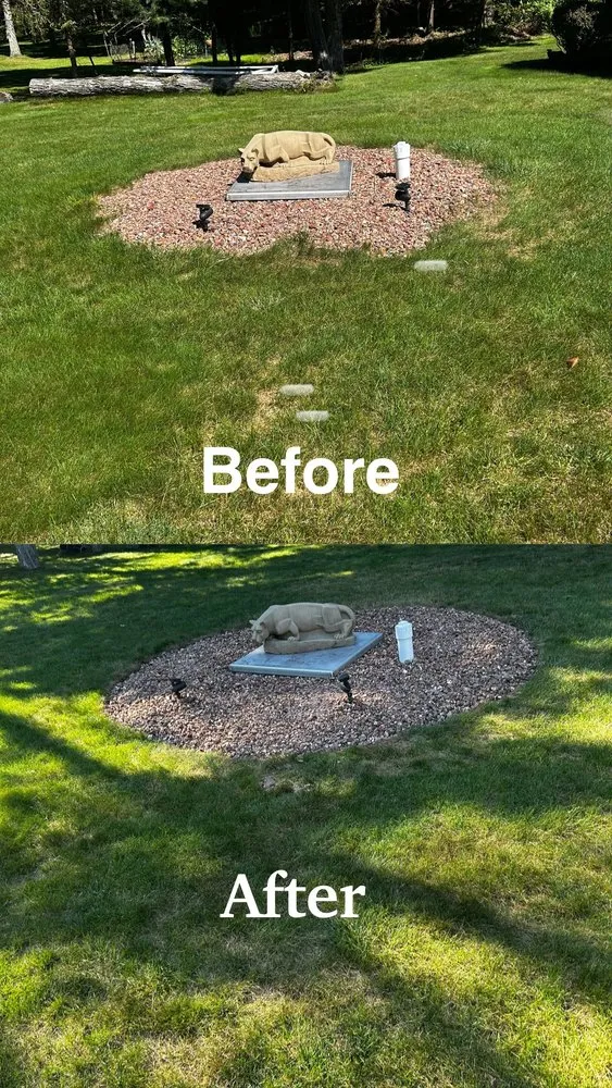 Custom outdoor landscaping with custom design in Nanticoke, PA by Z&P Landscaping