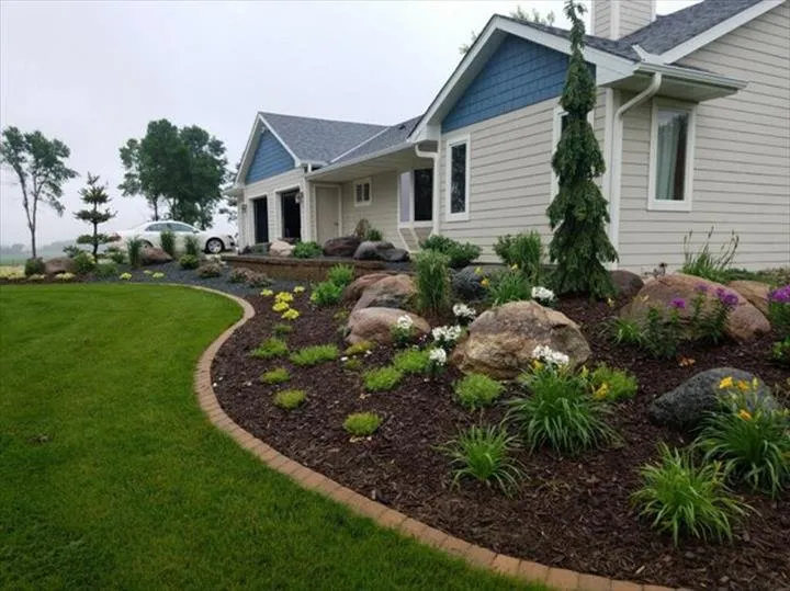 Professional outdoor landscaping with custom design in Wanamingo, MN by Zumbro Valley Landscaping