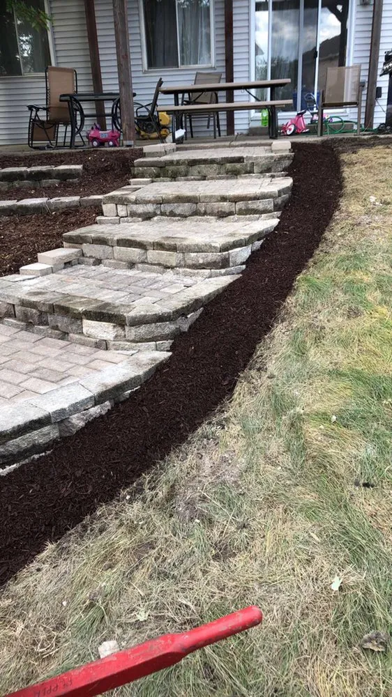 Custom residential landscaping in Bolingbrook, IL by Zuniga Landscaping